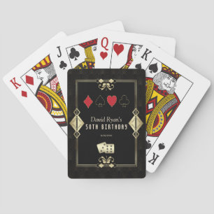 Charm Art Deco Vegas Casino Royale 50ste verjaarda Pokerkaarten
