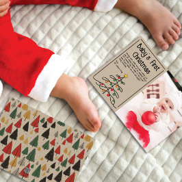  Charm: Baby's eerste kerstfoto Feestdagenkaart
