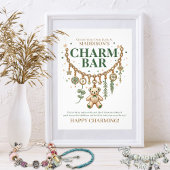 Charm Bar Baby shower Sign Poster