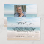 Charm Beach Ocean View Foto Ter Nagedachtenis  Bedankkaart (Voorkant / Achterkant)