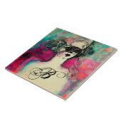 CHARM Beauty met Maskermonogram Tegeltje (Zijkant)