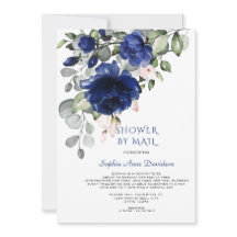 Charm Blue Flowers Boy Baby shower per post