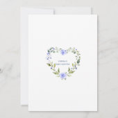 Charm Blue Flowers Boy Baby shower per post Kaart (Achterkant)