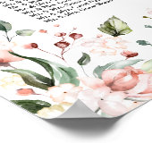 Charm Blush Cream Bloemen Antlers Zitting Grafiek Poster (Hoek)