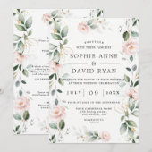 Charm Blush Flowers Gold laat alles in één keer ov Kaart (Voorkant / Achterkant)