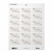 Charm Blush Gold Flowers Monogram Weddenschap Etiket (Full Sheet)