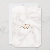 Charm Blush Gold Flowers Monogram Weddenschap Kaart (Achterkant)