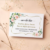 Charm Blush Ivory Flowers Weddenschap Save The Date
