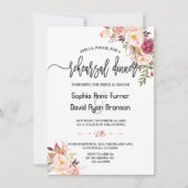 Charm Blush Rood Roze Bloemen Repetitie diner Kaart (Voorkant)