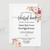 Charm Blush Rood Roze Bloemendiner Kaart (Voorkant / Achterkant)