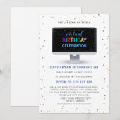 Charm Boy Colorful Virtual Birthday Celebration Kaart (Voorkant / Achterkant)