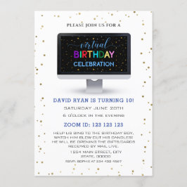 Charm Boy Colorful Virtual Birthday Celebration Kaart