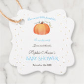 Charm Boy Little Pumpkin Thanksgiving Baby shower Bedankjes Labels (Voorkant)