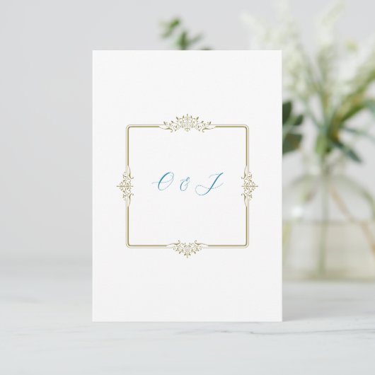  Charm Bruiloft RSVP Kaart (Staand voorkant)