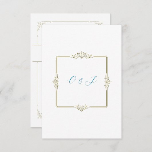 Charm Bruiloft RSVP Kaart (Voorkant / Achterkant)