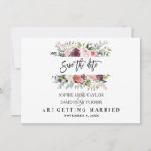 Charm Burgundy Blush Bloemendesign Goud Save The D Save The Date (Voorkant)