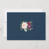 Charm Burgundy Blush Floral Gold Save the Date (Achterkant)