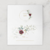 Charm Burgundy Floral Airy Greenery Plaatskaartje (Buitenkant ongevouwen)