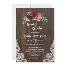 Charm Burgundy Floral Brunch Bubble Vrijgezellenfe