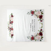 Charm Burgundy Flowers Vrijgezellenfeest Foto Prop Wandkleed (Voorkant (horizontaal))