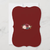 Charm Burgundy Navy Blue Floral Rehearsal Dinner Kaart (Achterkant)