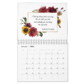 Charm Burgundy Zonnebloemen Inspirerende Quote 202 Kalender (Jan 2026)