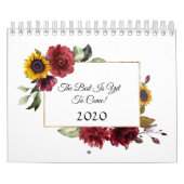 Charm Burgundy Zonnebloemen Inspirerende Quote 202 Kalender (Hoes)