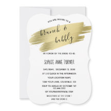 Charm Calligraphy Gold Stroke Brunch & Bubble