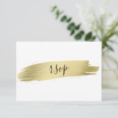 Charm Calligraphy Gouden Streek Trouw RSVP (Staand voorkant)