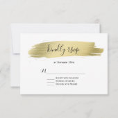 Charm Calligraphy Gouden Streek Trouw RSVP (Achterkant)
