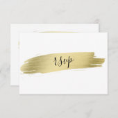 Charm Calligraphy Gouden Streek Trouw RSVP (Voorkant / Achterkant)