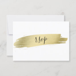 Charm Calligraphy Gouden Streek Trouw RSVP Kaartje