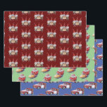 Charm Christmas Truck Elf Caroling Santa Sleigh Inpakpapier Vel<br><div class="desc">Charm Christmas Truck Elf Caroling Santa Sleigh ontwerp. Alle ontwerpen zijn aquarel geschilderd op verschillende achtergronden.</div>