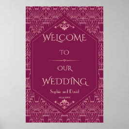 Charm Cooper Great Gatsby Trouw Welkomstbord Poster