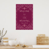 Charm Cooper Great Gatsby Wedding Welcome Sign Poster (Keuken)