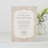  Charm Cream Gepersonaliseerd Map Wedding Kaart (Staand voorkant)