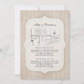  Charm Cream Gepersonaliseerd Map Wedding Kaart (Achterkant)