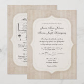  Charm Cream Gepersonaliseerd Map Wedding Kaart (Voorkant / Achterkant)