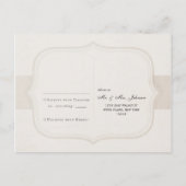  Charm Cream & Ivory Wedding RSVP Uitnodiging Briefkaart (Achterkant)