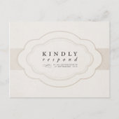  Charm Cream & Ivory Wedding RSVP Uitnodiging Briefkaart (Voorkant)