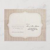 Charm Cream Wedding RSVP Uitnodiging Briefkaart (Achterkant)