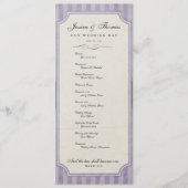 Charm Custom Lila Paars Wedding Program Programmakaart (Voorkant)