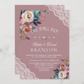 Charm Dusty Blue Dusty Roos Floral dat we nog stee Kaart (Voorkant / Achterkant)