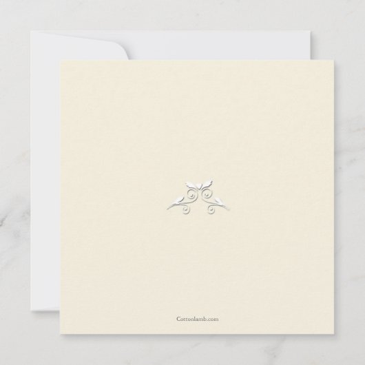 Charm en Grace Christening Uitnodiging (Achterkant)