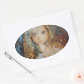 Charm - Fairy Angel met Fairy Dust Blessings Ovale Sticker (Envelop)