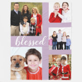 Charm Familie Foto Collage Evenement jubileum Fleece Deken (Voorkant)