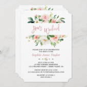 Charm Floral Roos Gold Bachelorette Weekend Party Kaart (Voorkant / Achterkant)