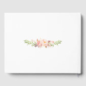 Charm Gold Blush Pink Floral Wedding Gastenboek (Achterkant)