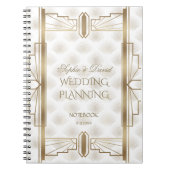 Charm Gold Great Gatsby Art Deco Wedding Planner Notitieboek (Voorkant)
