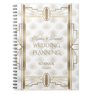 Charm Gold Great Gatsby Art Deco Wedding Planner Notitieboek
